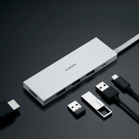 USB-хаб (адаптер) Xiaomi Mi Type-C 5in1 Docking Station (XMDS05YM)  описание