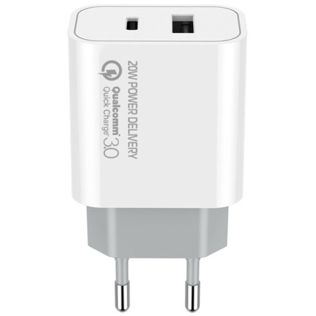 Мережевий зарядний пристрій СolorWay (Type-C PD + USB QC3.0) 20W  опис