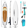 Надувная SUP доска AERO 2.0 Luxury Yacht Board 12.6" (380x82x15см) Brown цена