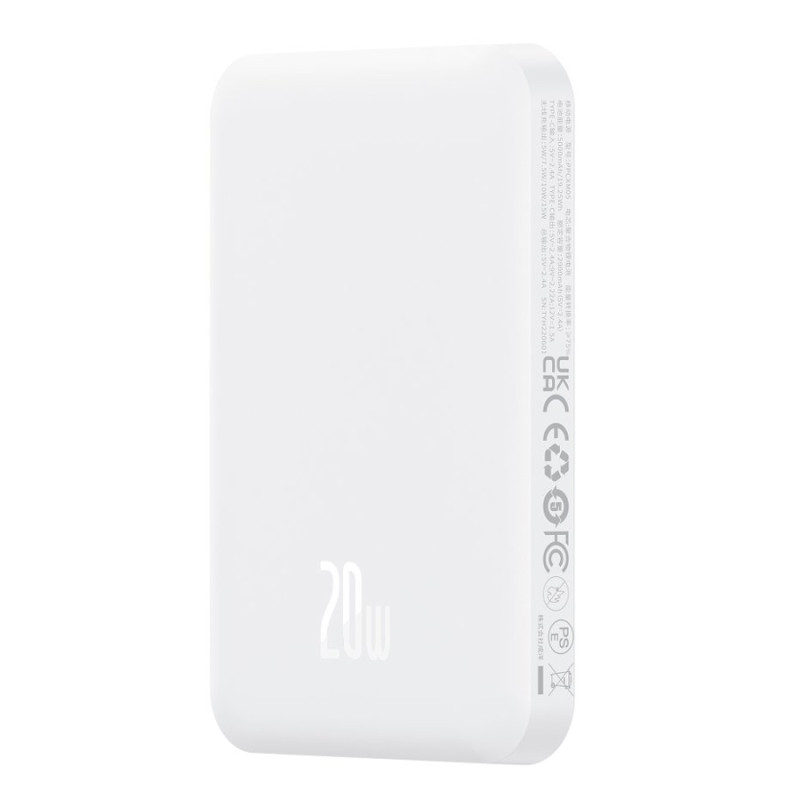 Зовнішній MagSafe акумулятор Baseus Power Bank 5000mAh 20W (PPCXM05) White ціна