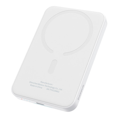 Зовнішній MagSafe акумулятор Baseus Power Bank 5000mAh 20W (PPCXM05) White  опис