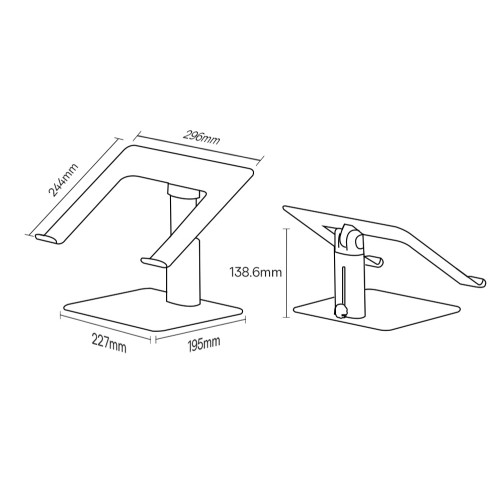 Підставка для ноутбука та планшета Baseus Metal Adjustable Laptop Stand (LUJS000012)  інтернет магазин