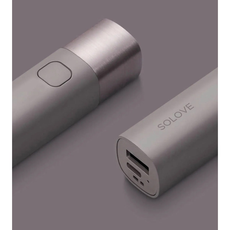 Фонарик аккумуляторный Xiaomi SOLOVE X3S + Power Bank 3000 mAh Purple  отзывы