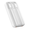 Зовнішній акумулятор Baseus Power Bank Comet Series Dual-Cable 10000mAh 22.5W (PPMD020002) White  в Україні