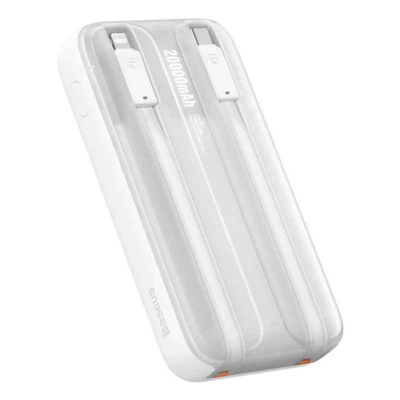 Зовнішній акумулятор Baseus Power Bank Comet Series Dual-Cable 20000mAh 22.5W (PPMD020102) White  в Україні