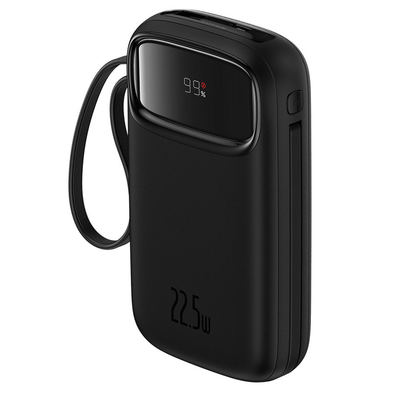 Внешний аккумулятор Baseus Power Bank QPow2 Dual-Cable 10000mAh 22.5W (P10055001112-B1) Black  отзывы