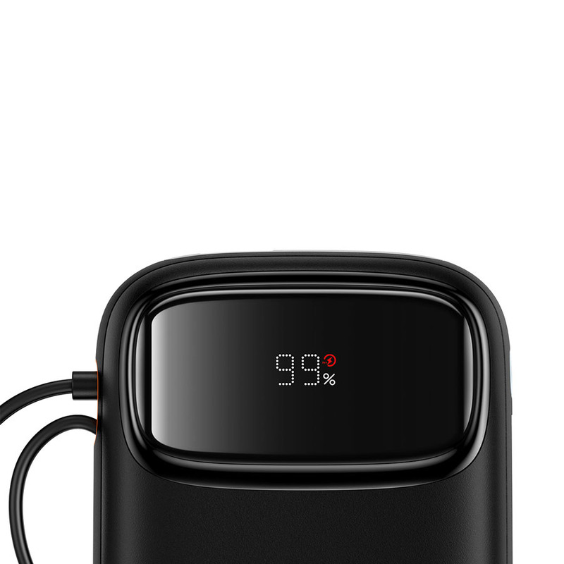 Внешний аккумулятор Baseus Power Bank QPow2 Dual-Cable 10000mAh 22.5W (P10055001112-B1) Black  магазин