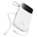 Зовнішній акумулятор Baseus Power Bank QPow2 Dual-Cable 10000mAh 22.5W (P10055001222-B1) White ціна