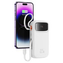 Зовнішній акумулятор Baseus Power Bank QPow2 Dual-Cable 10000mAh 22.5W (P10055001222-B1) White  фото товару