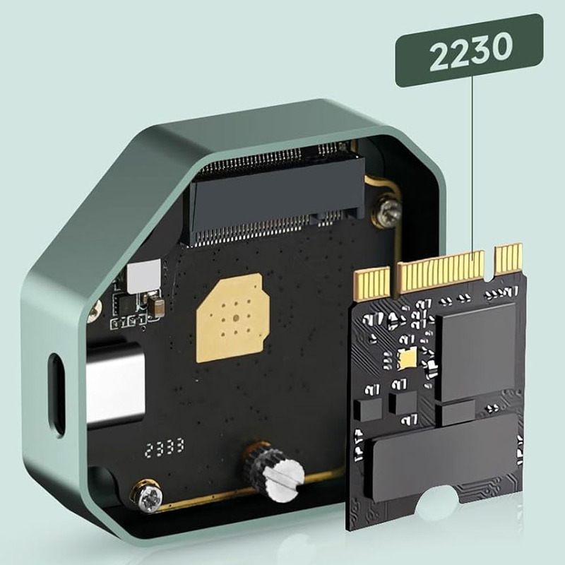 Зовнішня кишеня Xiaomi HAGiBiS для SSD M.2 NVMe USB Type-C 3.2 Gen2 10Gbps (MC13)  опис