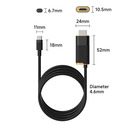 Кабель (переходник) Xiaomi HAGiBiS USB-C на HDMI 2.1 8K@60Hz / Type-C 100W PD / 2m (SWC10)  отзывы