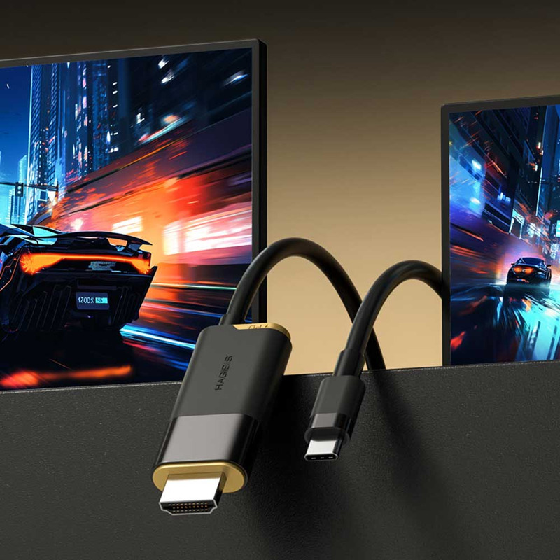 Кабель (переходник) Xiaomi HAGiBiS USB-C на HDMI 2.1 8K@60Hz / Type-C 100W PD / 2m (SWC10)  фото товара