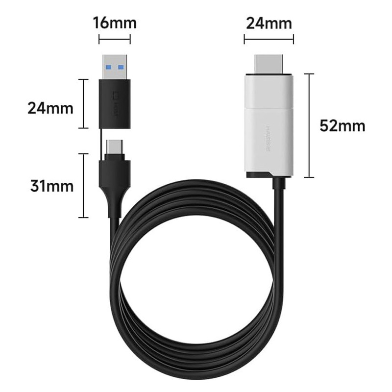 Внешняя карта видеозахвата (кабель) Xiaomi HAGiBiS HDMI на USB / Type-C 1080P@60fps 100W PD (UHC10)  отзывы
