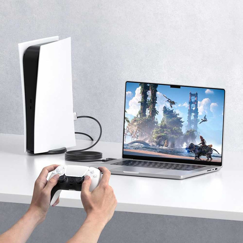 Внешняя карта видеозахвата (кабель) Xiaomi HAGiBiS HDMI на USB / Type-C 1080P@60fps 100W PD (UHC10)  в Украине