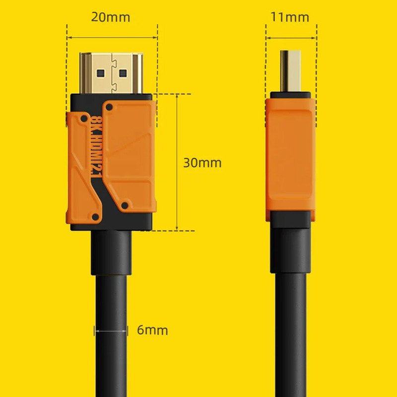 Кабель Xiaomi HAGiBiS HDMI - HDMI 2.1 48Gbps High Speed 8K/60Hz 4K/120Hz 144Hz (HM04) 1m  купить