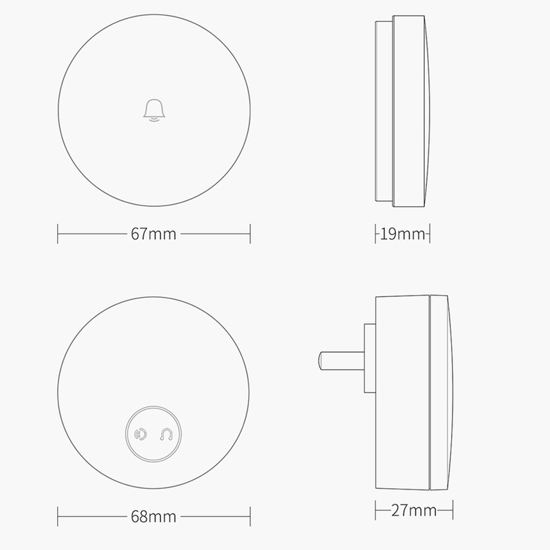 Беспроводной дверной звонок Xiaomi Linptech Wireless Doorbell (G6L-SW)  описание