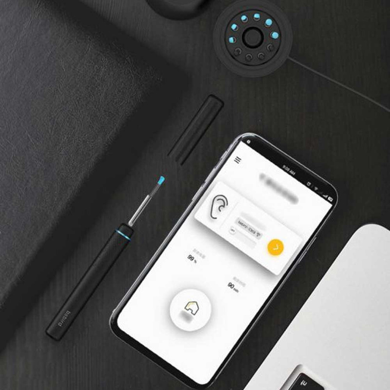 Прилад для видалення вушної сірки (отоскоп) Xiaomi Bebird M9 Pro Black  купити