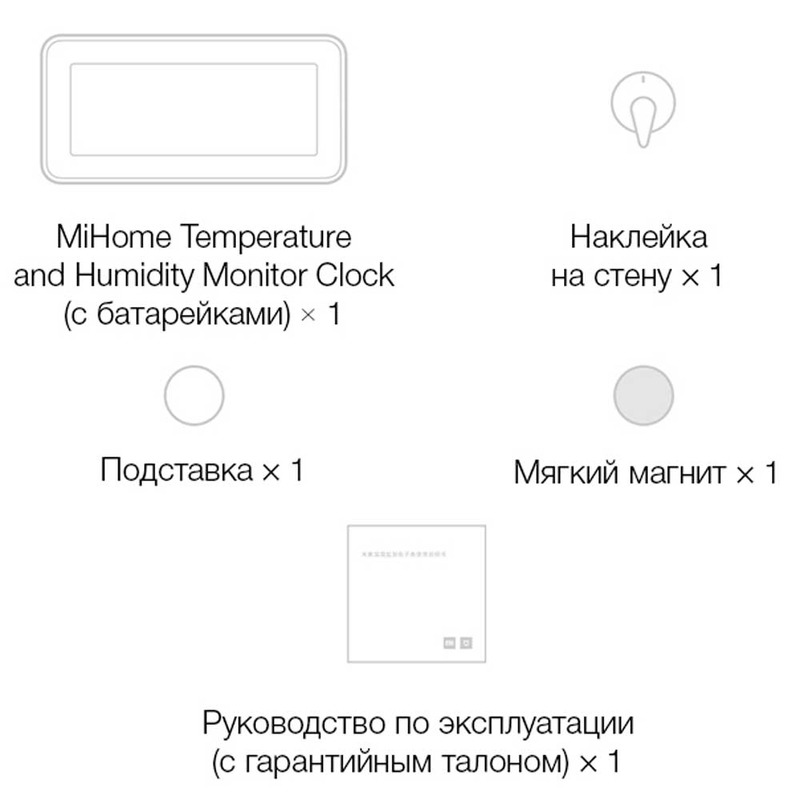 Розумний датчик температури та вологості Xiaomi MiJia Monitoring (LYWSD02MMC)  опис