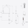 Кухонний змішувач з висувним виливом Xiaomi DIIIB (DXCF004-T)  фото товару