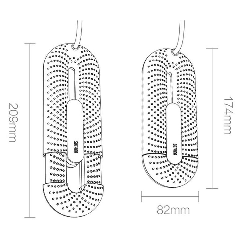 Сушарка для взуття з таймером Xiaomi Sothing Stretchable Shoe Dryer (DSHJ-S-2111) White  характеристики
