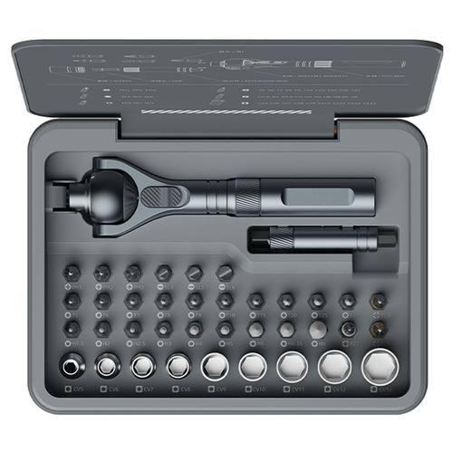 Поворотная отвертка трещотка с набором бит Xiaomi Duka ATuMan Ratchet Screwdriver RS2 (40в1) цена