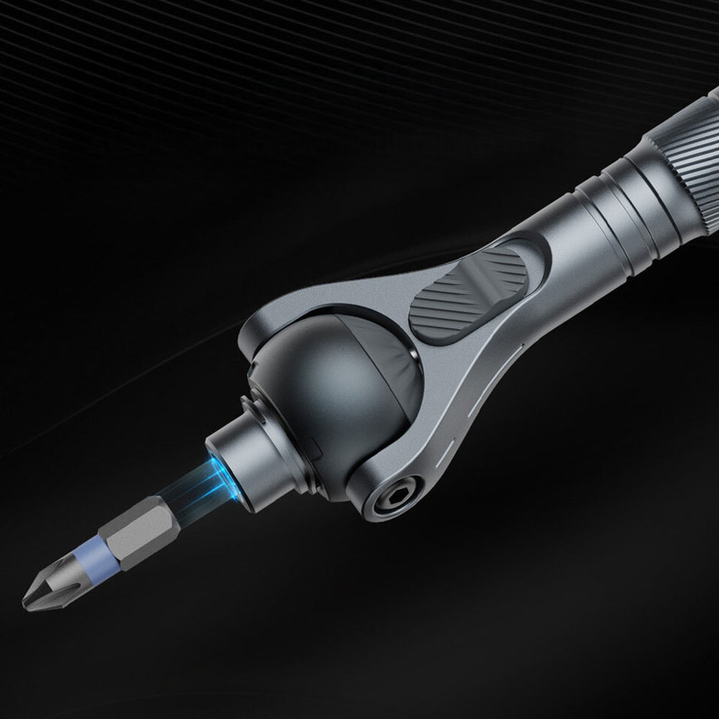 Поворотная отвертка трещотка с набором бит Xiaomi Duka ATuMan Ratchet Screwdriver RS2 (40в1)  купить