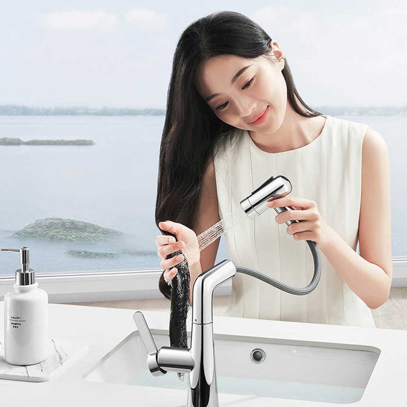 Выдвижной смеситель для раковины Xiaomi MiJia Pull-out Basin Faucet S1 (MJCLSMPLT01DB)  купить