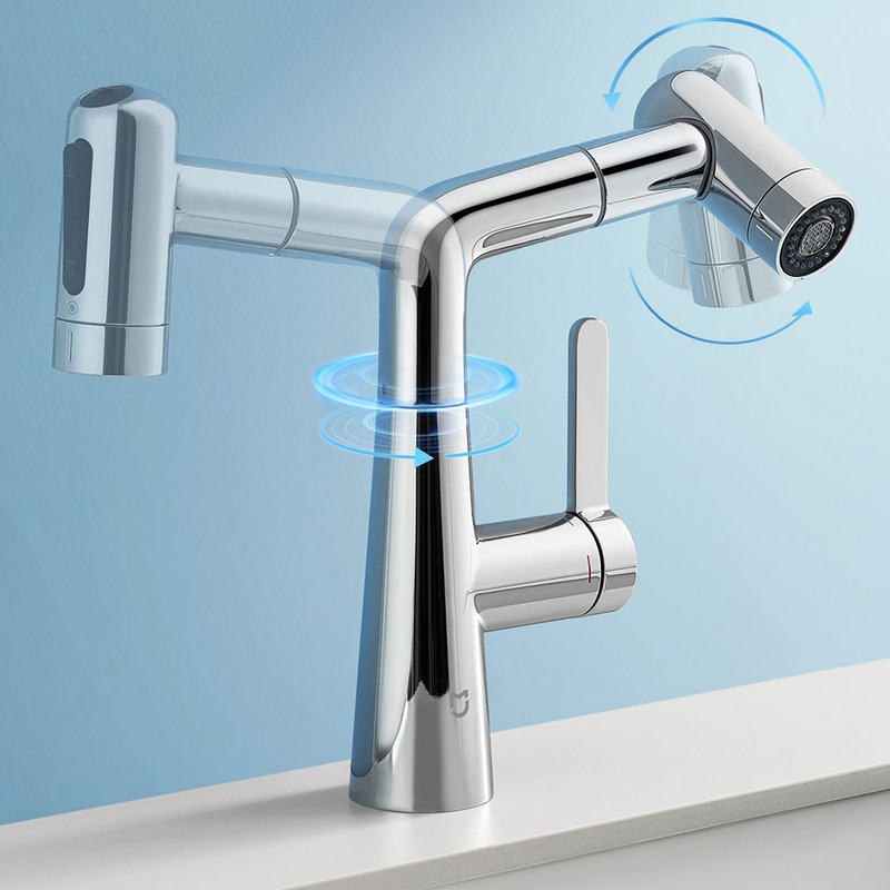 Выдвижной смеситель для раковины Xiaomi MiJia Pull-out Basin Faucet S1 (MJCLSMPLT01DB)  фото товара