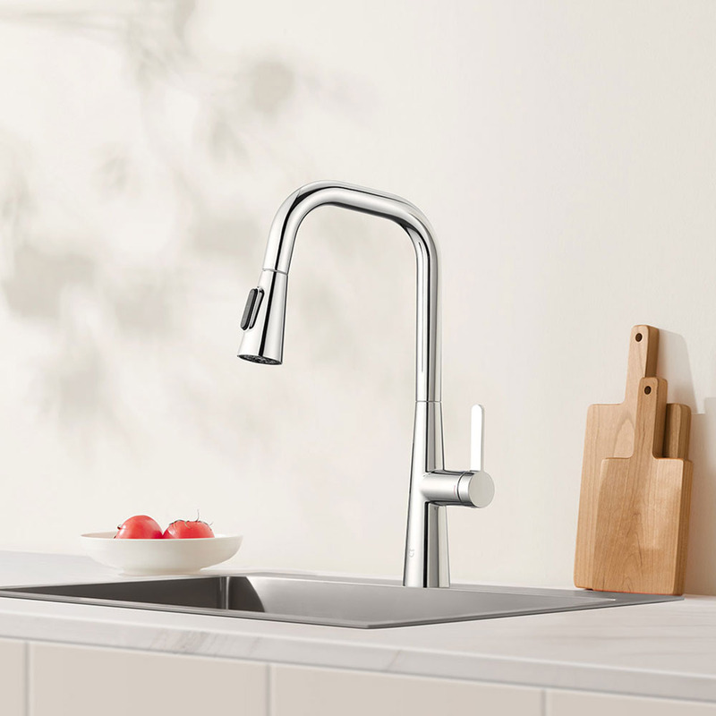 Выдвижной кухонный смеситель Xiaomi MiJia Pull-out Kitchen Faucet S1 (MJCLSCFLT01DB)  описание