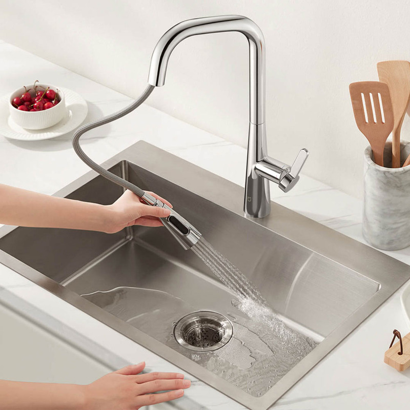 Выдвижной кухонный смеситель Xiaomi MiJia Pull-out Kitchen Faucet S1 (MJCLSCFLT01DB)  купить