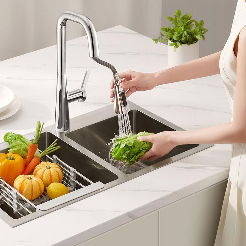 Выдвижной кухонный смеситель Xiaomi MiJia Pull-out Kitchen Faucet S1 (MJCLSCFLT01DB)  характеристики