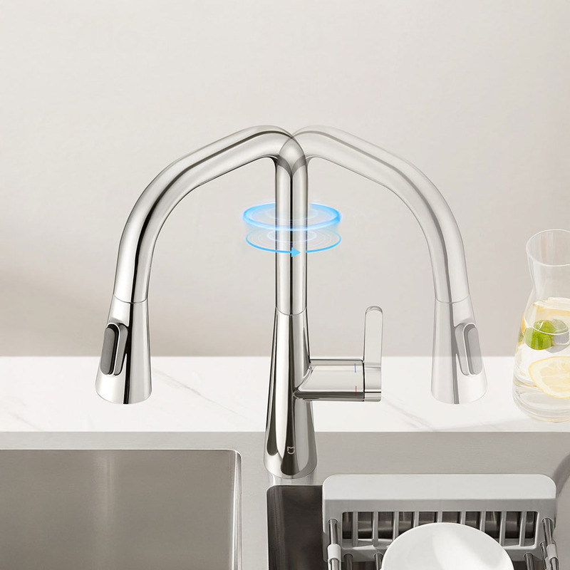 Выдвижной кухонный смеситель Xiaomi MiJia Pull-out Kitchen Faucet S1 (MJCLSCFLT01DB)  фото товара