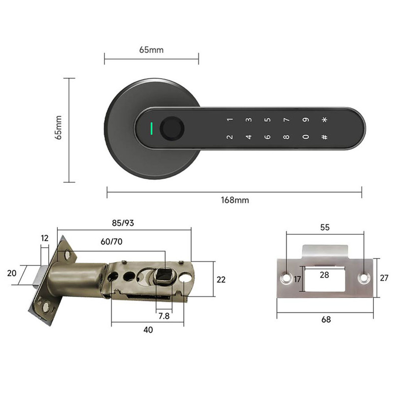 Розумний замок для міжкімнатних дверей Xiaomi Arkfish Smart Lock S5 Pro (Standard Version)  опис