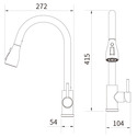 Висувний кухонний змішувач Xiaomi DIIIB Pull-out Kitchen Faucet (DXCF021)  фото товару