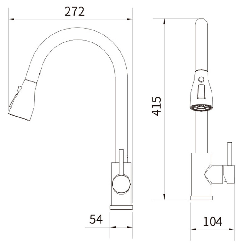 Висувний кухонний змішувач Xiaomi DIIIB Pull-out Kitchen Faucet (DXCF021)  фото товару