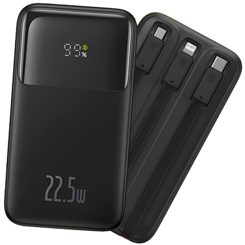 Внешний аккумулятор Baseus Power Bank Comet Series Triple-Cable 20000mAh 22.5W (PPMD2-20) Black