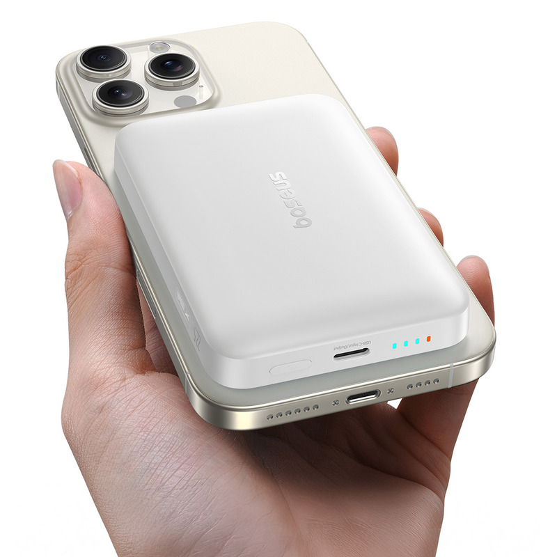 Зовнішній MagSafe акумулятор Baseus EnerFill FM11 Ultra-Mini Power Bank 10000mAh 22.5W White  в Україні