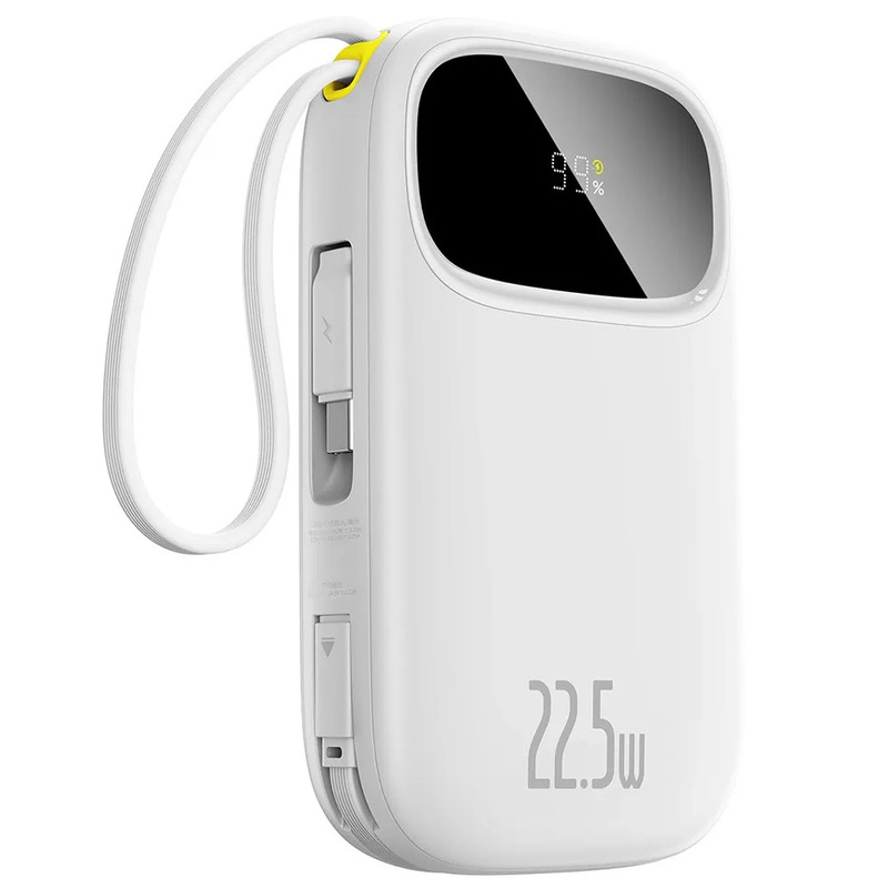 Внешний аккумулятор Baseus Power Bank EnerFill FC31 Dual-Cable 10000mAh 22.5W (PPQD3-1022D) White