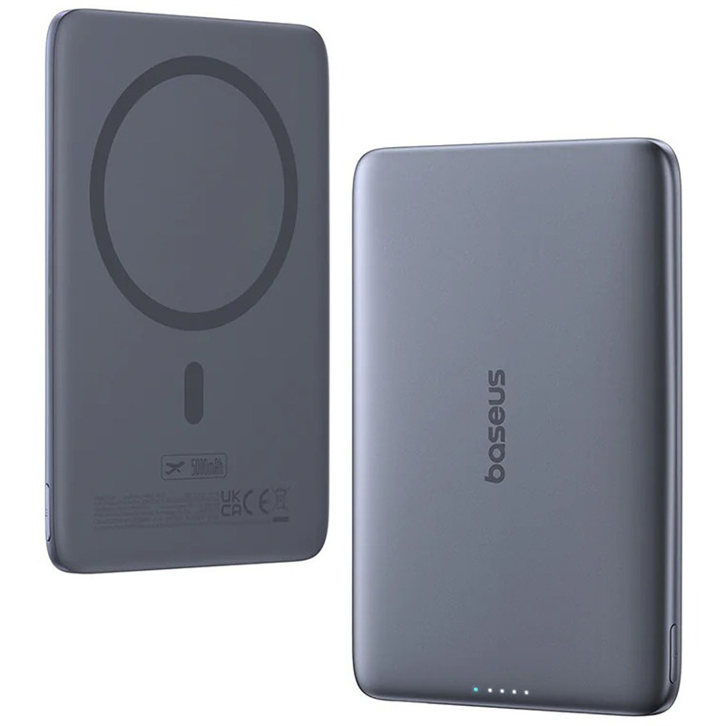 Внешний MagSafe аккумулятор Baseus PicoGo AM41 Ultra-Slim Magnetic Power Bank 5000mAh 20W Grey  купить
