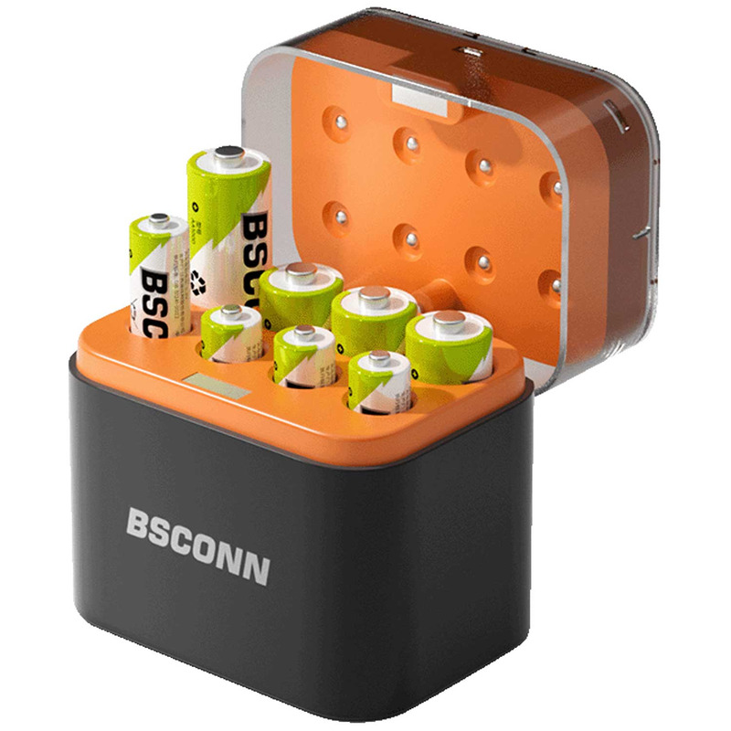 Аккумуляторные батарейки с зарядным кейсом Xiaomi BSCONN AAA 780mAh + AA 2200mAh 8 шт (TF-CD-010CE)