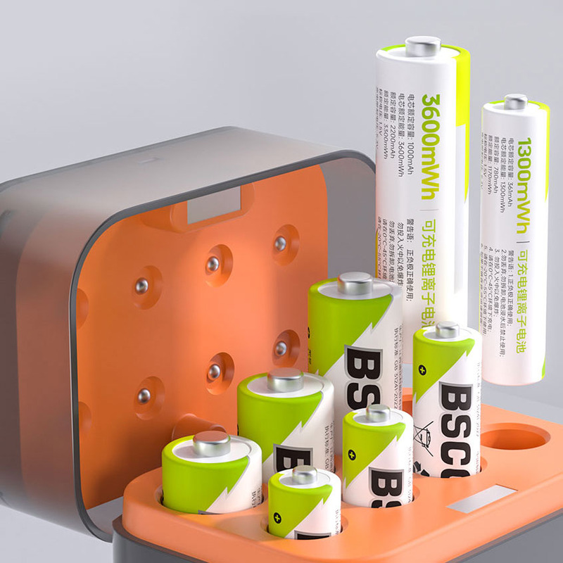 Аккумуляторные батарейки с зарядным кейсом Xiaomi BSCONN AAA 780mAh + AA 2200mAh 8 шт (TF-CD-010CE)