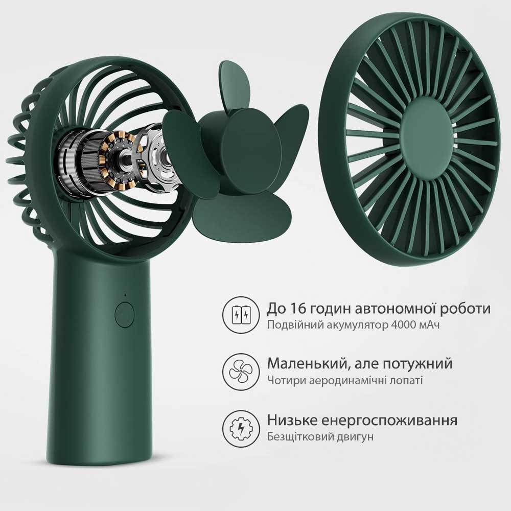 Портативный вентилятор Xiaomi JisuLife Handheld Fan Life6 (FA20X) Green