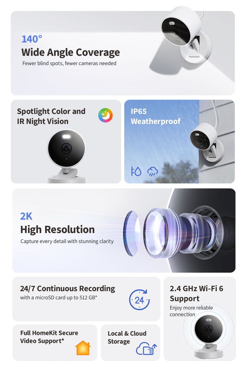 IP-камера Aqara G100 Smart Camera 2K IP65 (ZNSXJ22LM)