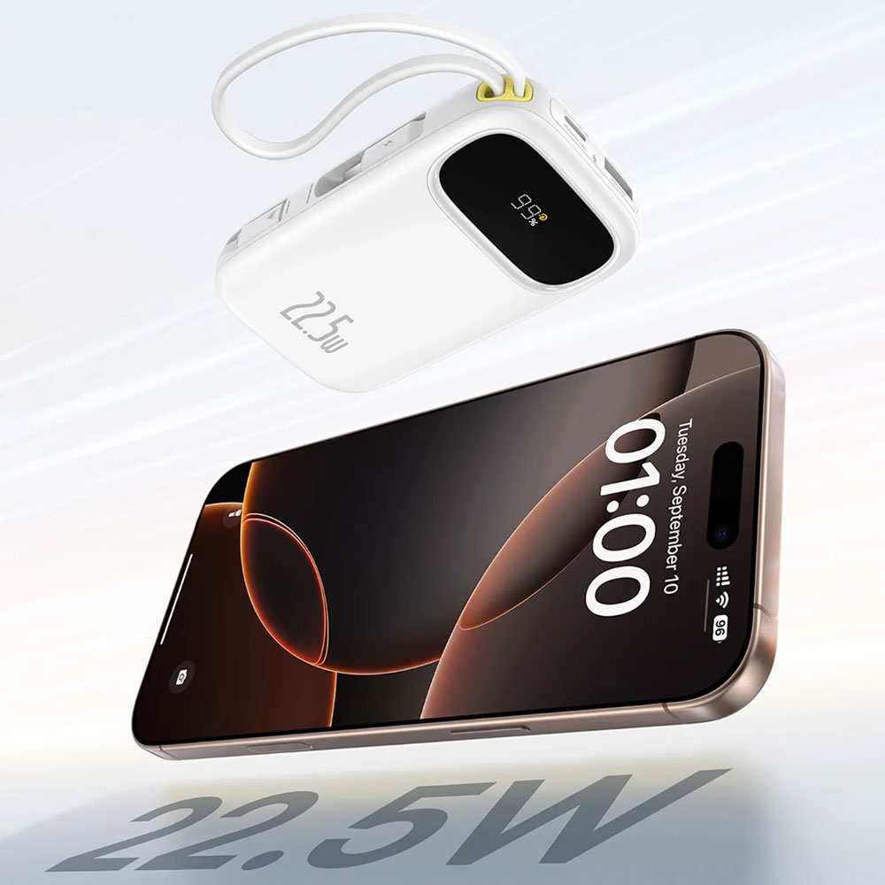 Зовнішній акумулятор Baseus Power Bank EnerFill FC31 Dual-Cable 10000mAh 22.5W (PPQD3-1022D)