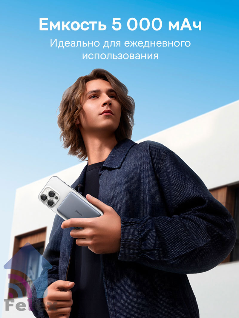 Baseus PicoGo AM41 Power Bank 5000mAh для подзарядки смартфона в течение дня