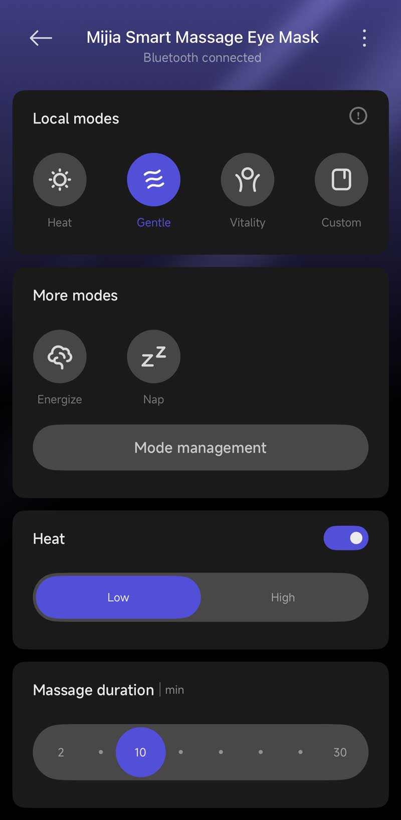 Керування Xiaomi MiJia Smart Massage Eye Mask через Mi Home