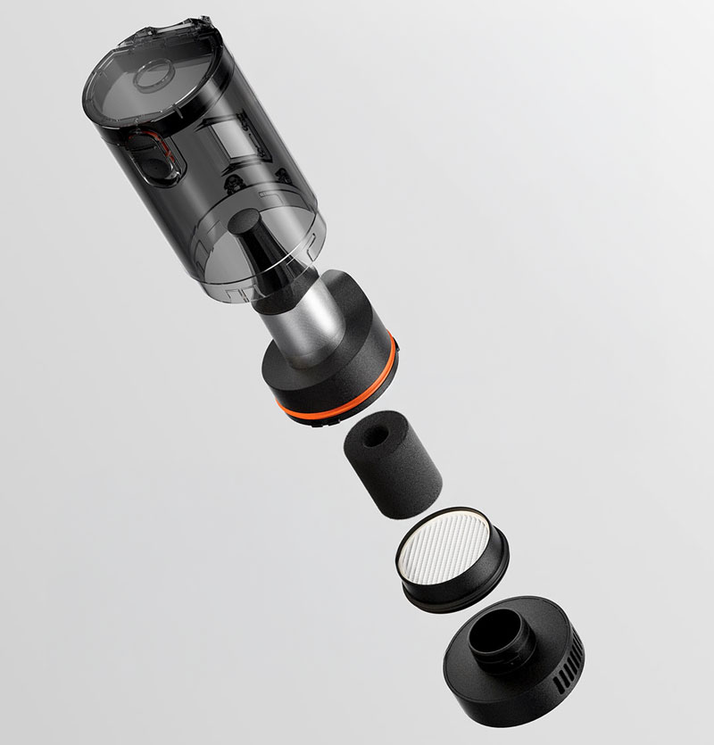 5-фазная система фильтрации Xiaomi MiJia Car Vacuum Cleaner