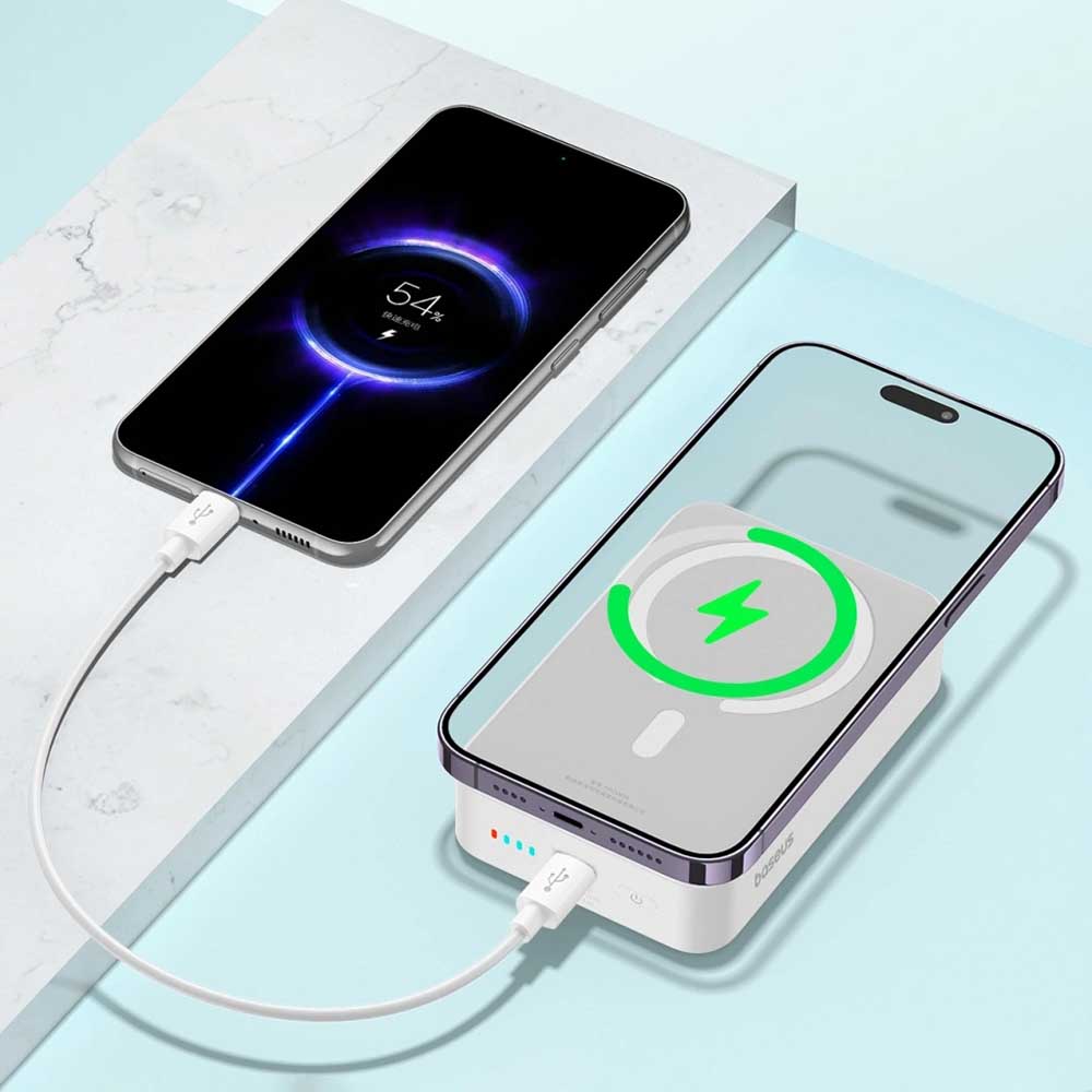 Внешний MagSafe аккумулятор Baseus EnerFill FM41 Power Bank 20000mAh 20W White